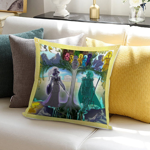 Athena's Tapestry Soft Shrink-Resistant Throw Pillow