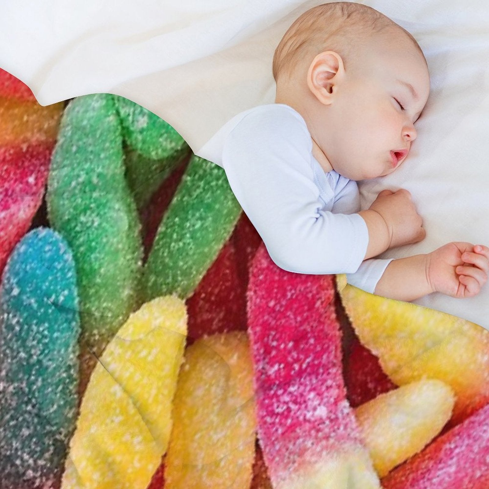 Gummy Worms Compact Throw Blanket