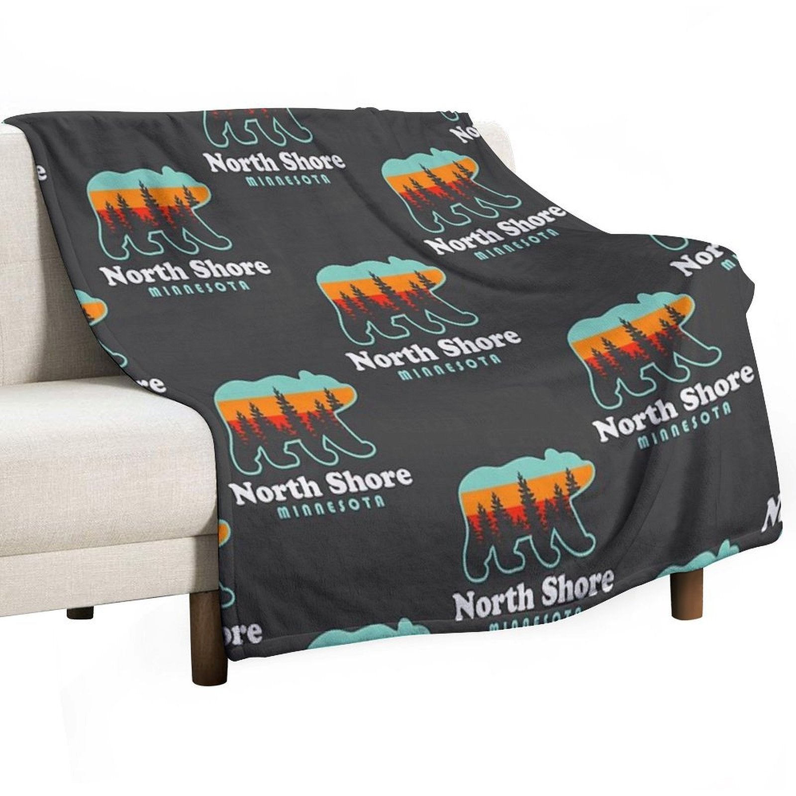 North Shore Minnesota Lake Superior Duluth MN Versatility Throw Blanket