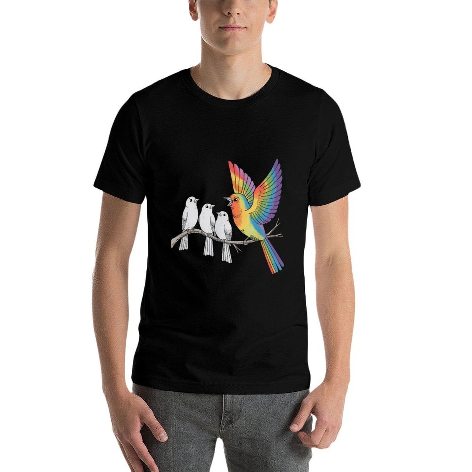 LGBT Pride Rainbow Ally Lesbian Bisexual Transgender  Summer-ready Fabric T-Shirt