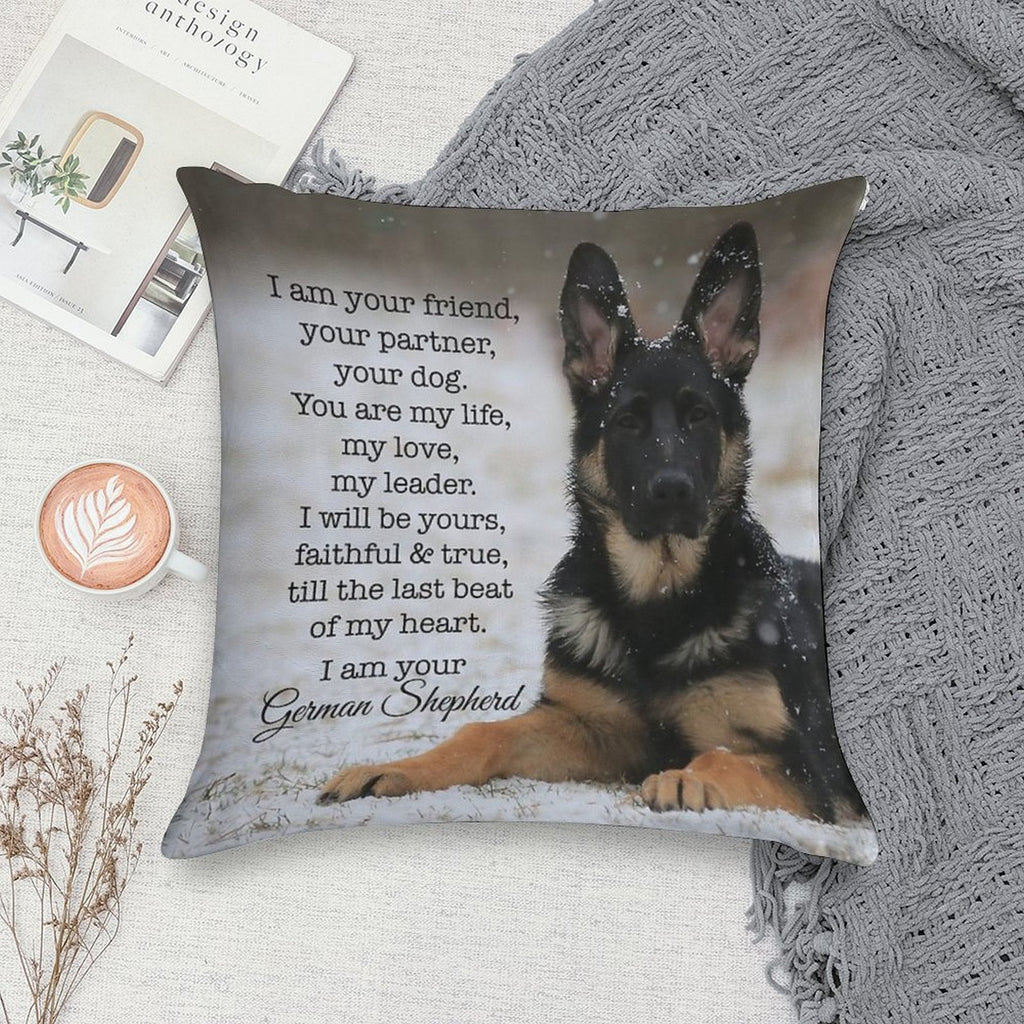 I Am Your German Shepherd Soft Luxury Feel Throw Pillow