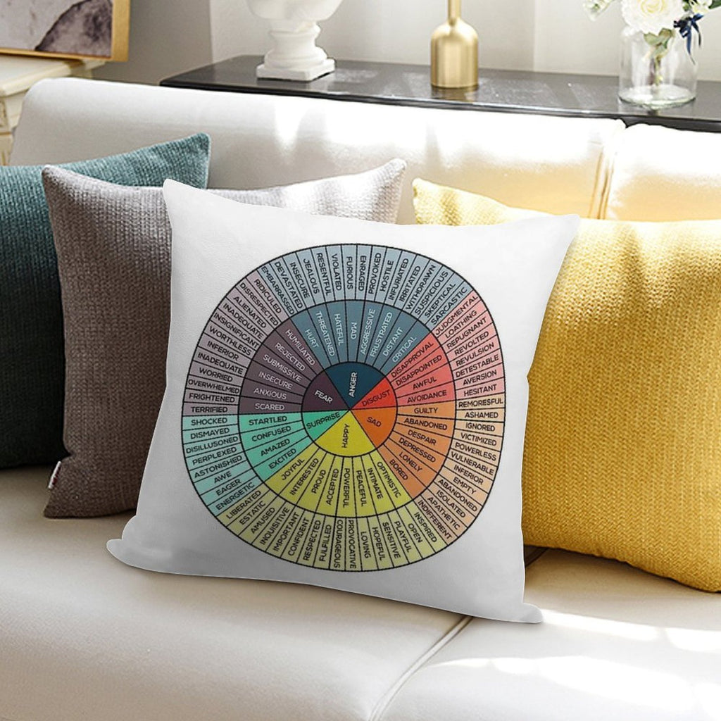 Wheels of Emotion Soft Skin-Friendly Throw Pillow