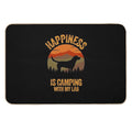 Happiness Is Camping With My Lab Labrador  Dirt-Trapping Bath Mat