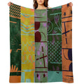 COLORFUL ABSTRACT STRIPE Velvety-soft Throw Blanket