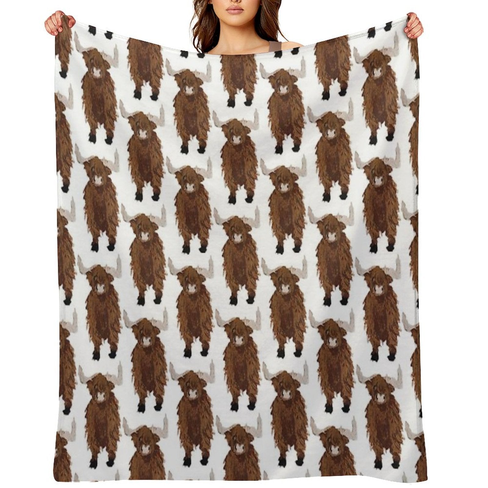 Highland Cow Compact Throw Blanket