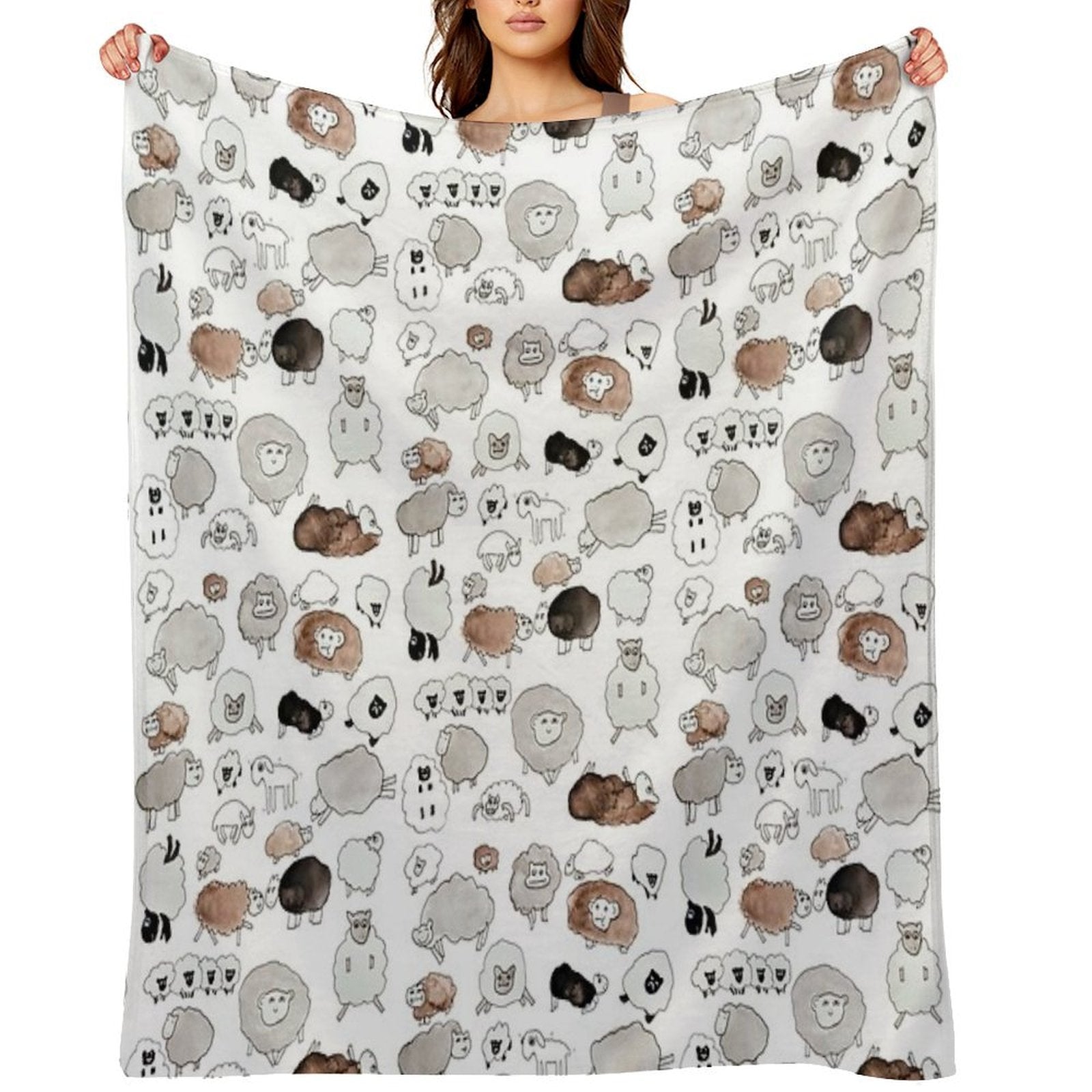 Sheep Travel-friendly Throw Blanket
