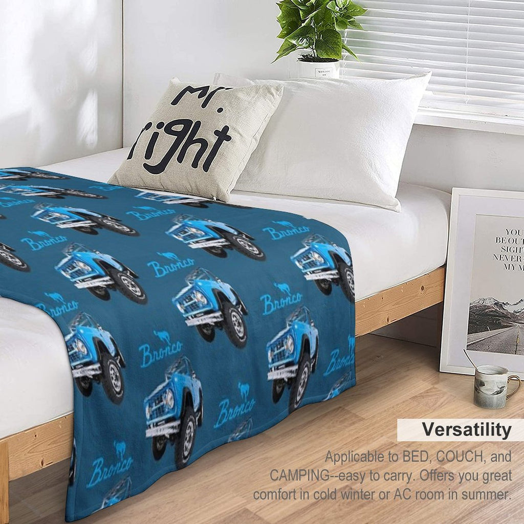 Blue Bronco Retro Bronco Comfort Throw Blanket