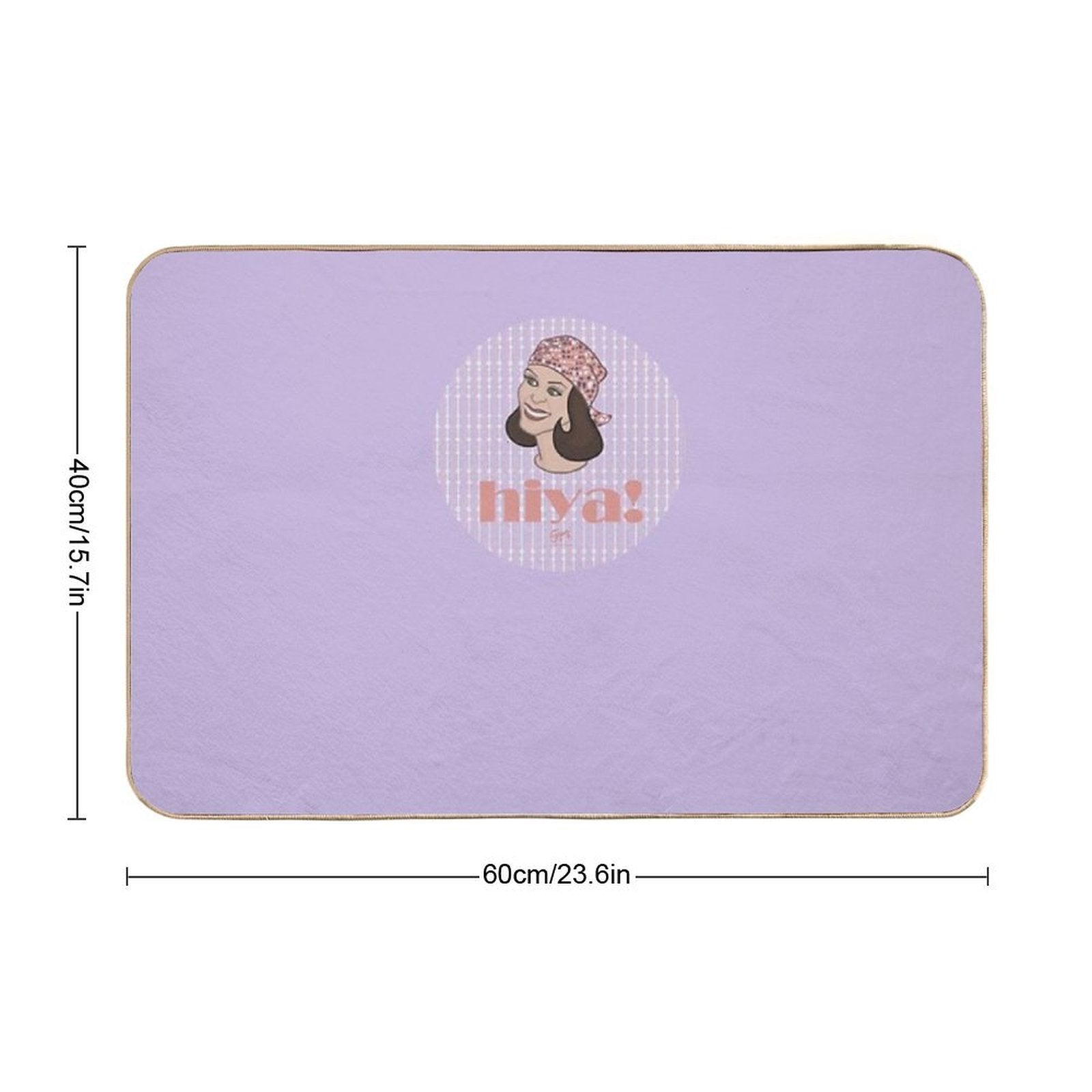 Hiya I  Fade-Resistant Bath Mat