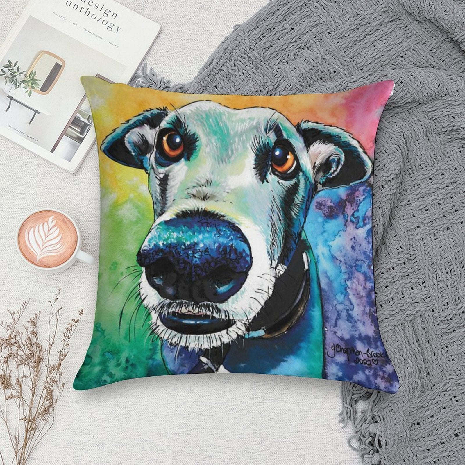 The Look of Love Soft Hidden Zipper Throw Pillow
