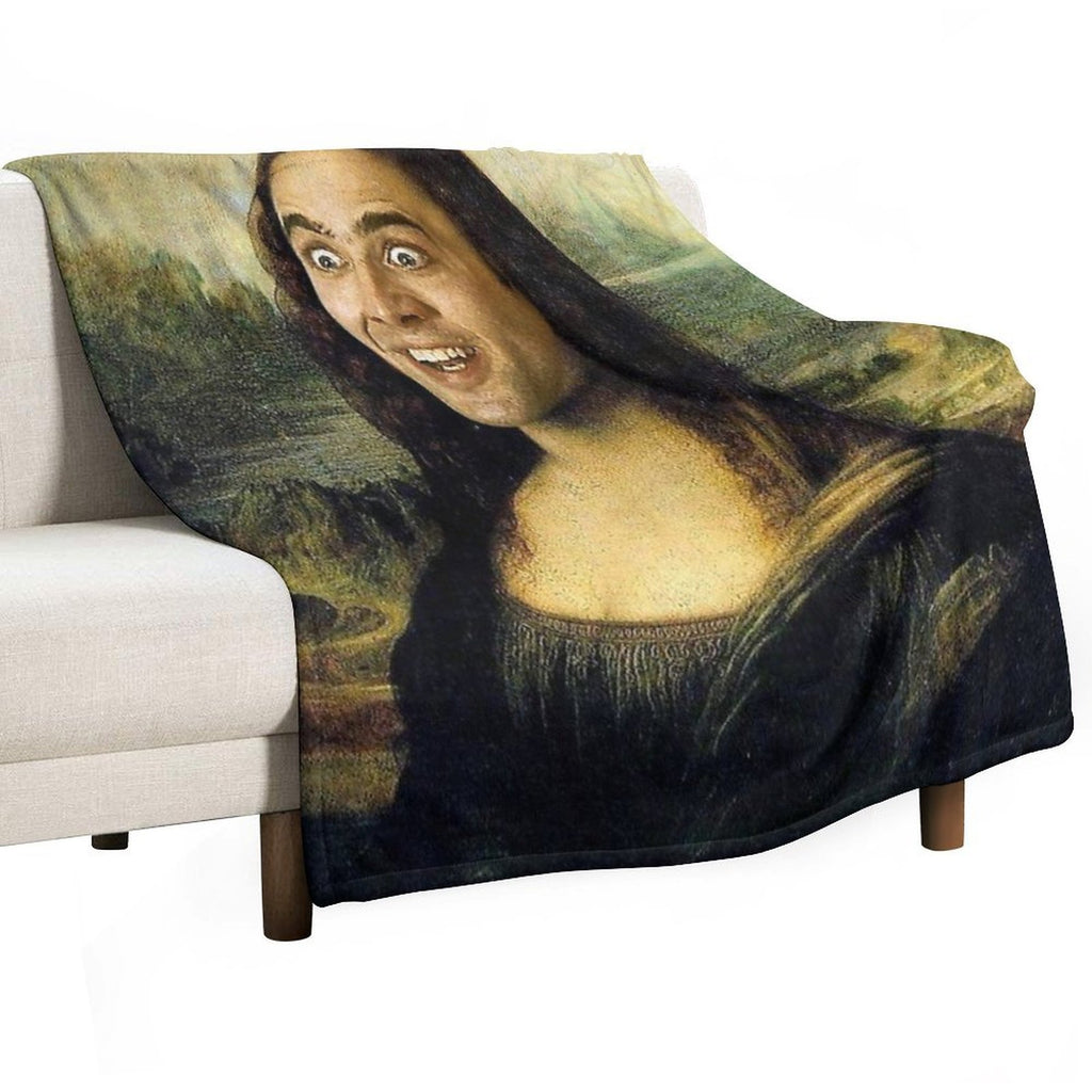 Nicolas Cage As The Mona Lisa All-season Throw Blanket