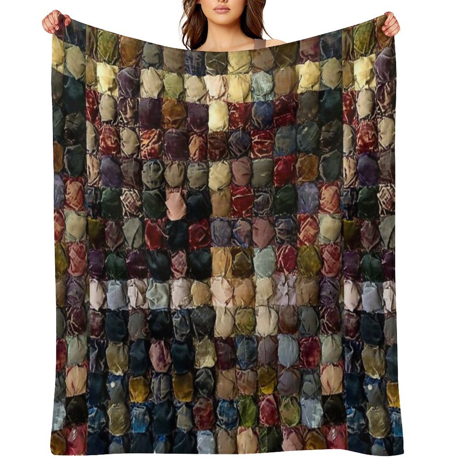 Great Grandmother's Velvet Quilt Quick-dry Throw Blanket
