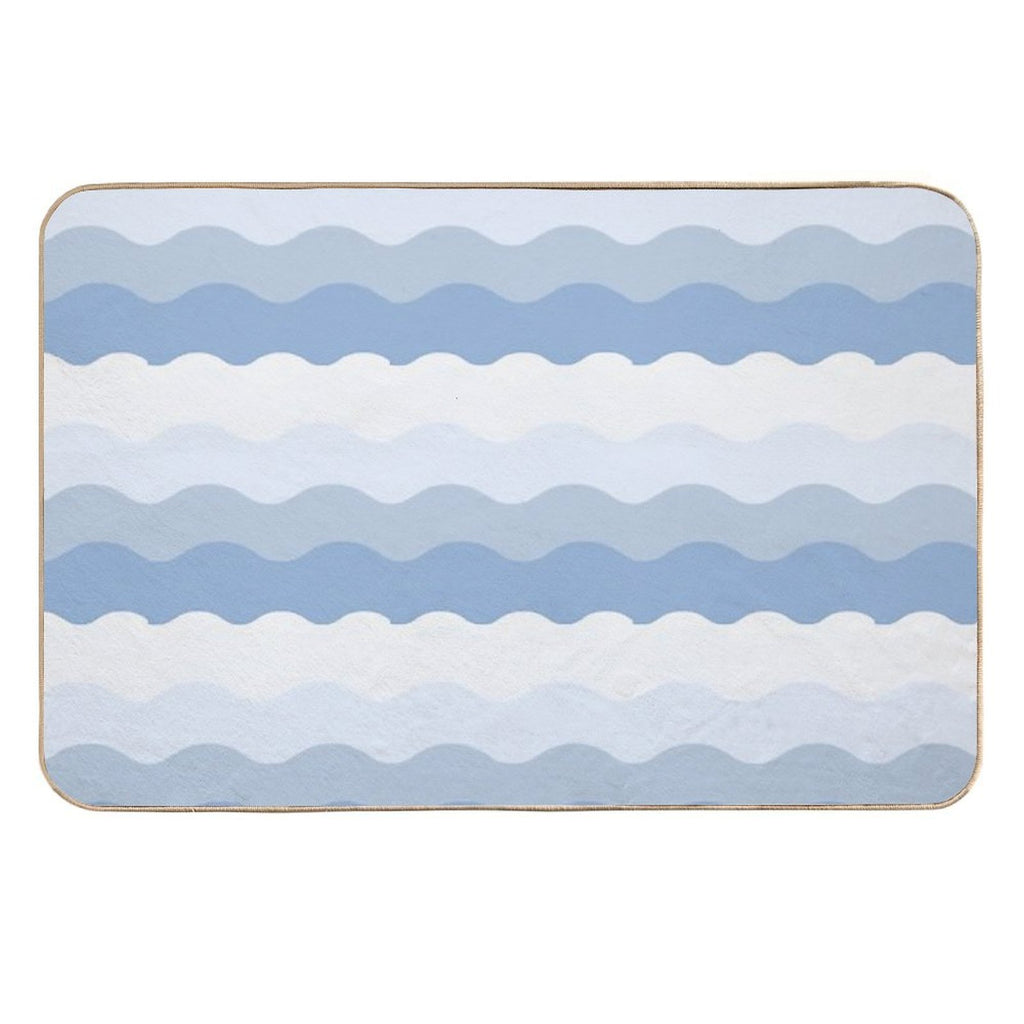Ocean Waves Pattern  Rapid-Drying Bath Mat