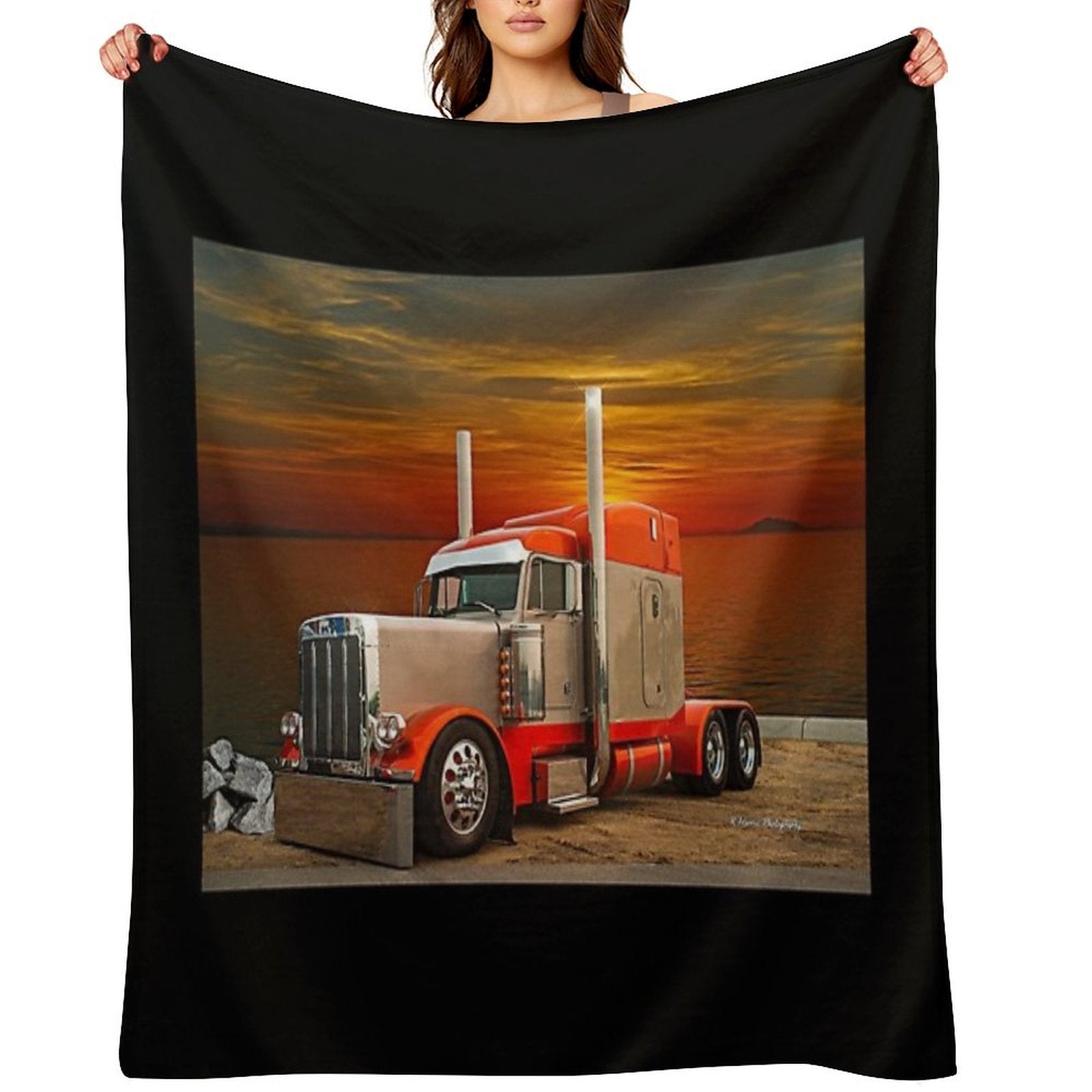 Cool Peterbilt Easy Care Throw Blanket