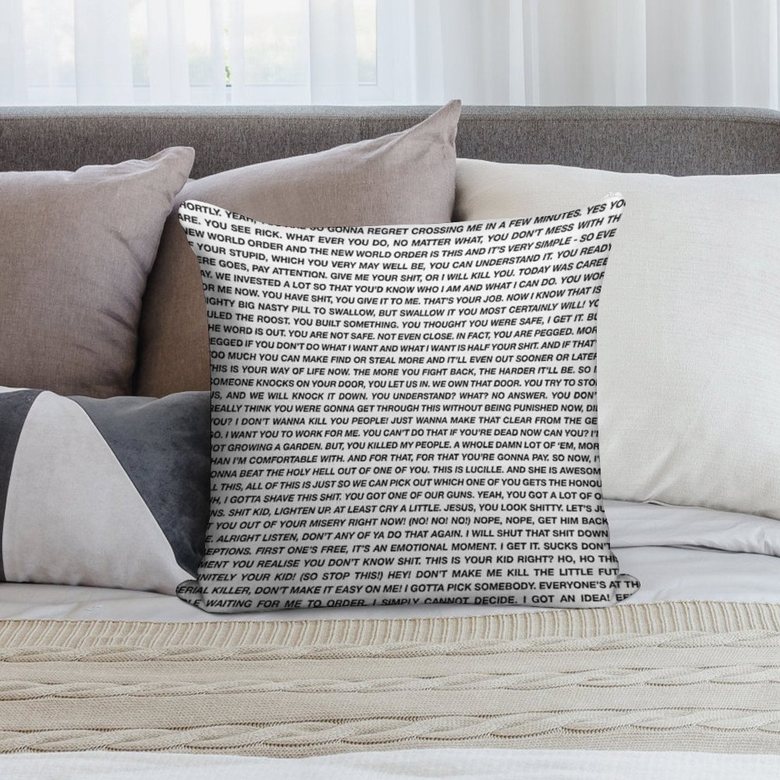 Negan Speech Soft Multiple Sizes Throw Pillow