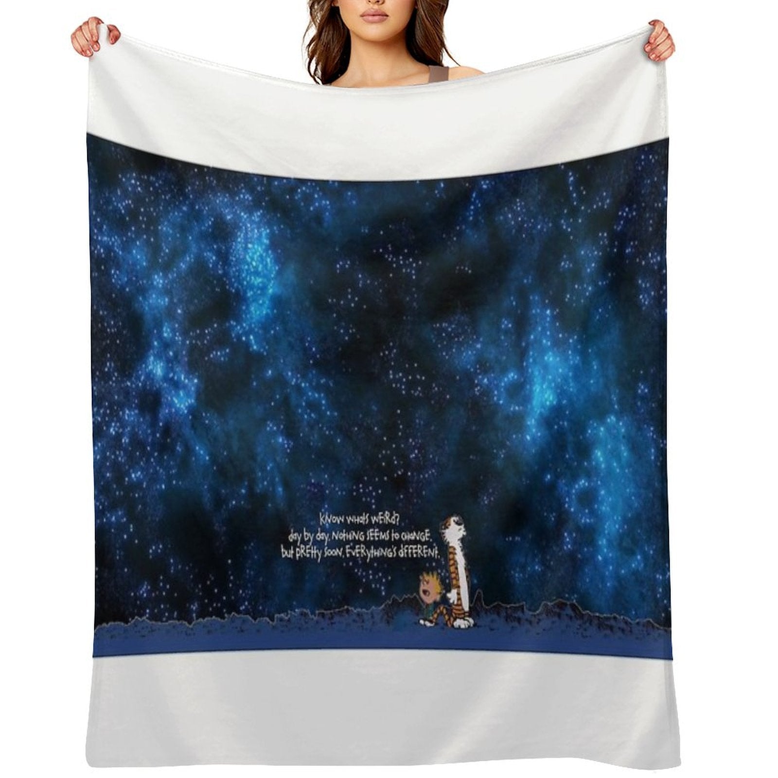 Calvin And Hobbs Space Travel-friendly Throw Blanket