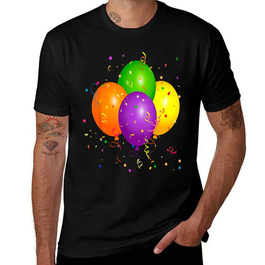 It's My Party Balloons Birthday Party Time  High-quality Stitching T-Shirt