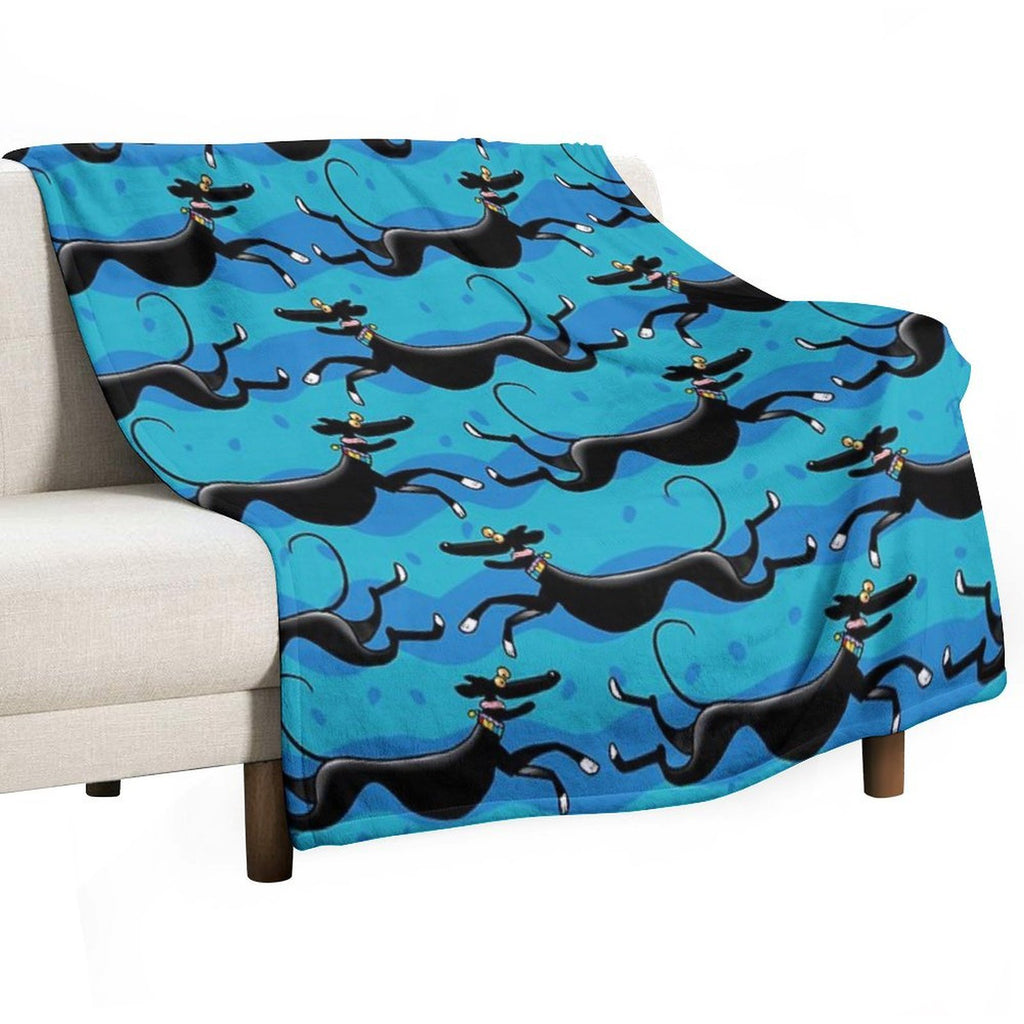 Blue Zoomies Pattern Durable Throw Blanket