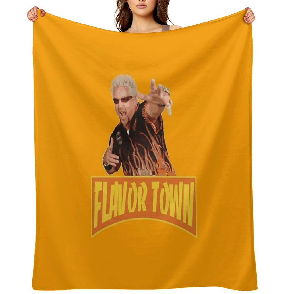 FLAVOR TOWN USA - GUY FlERl Quick-dry Throw Blanket