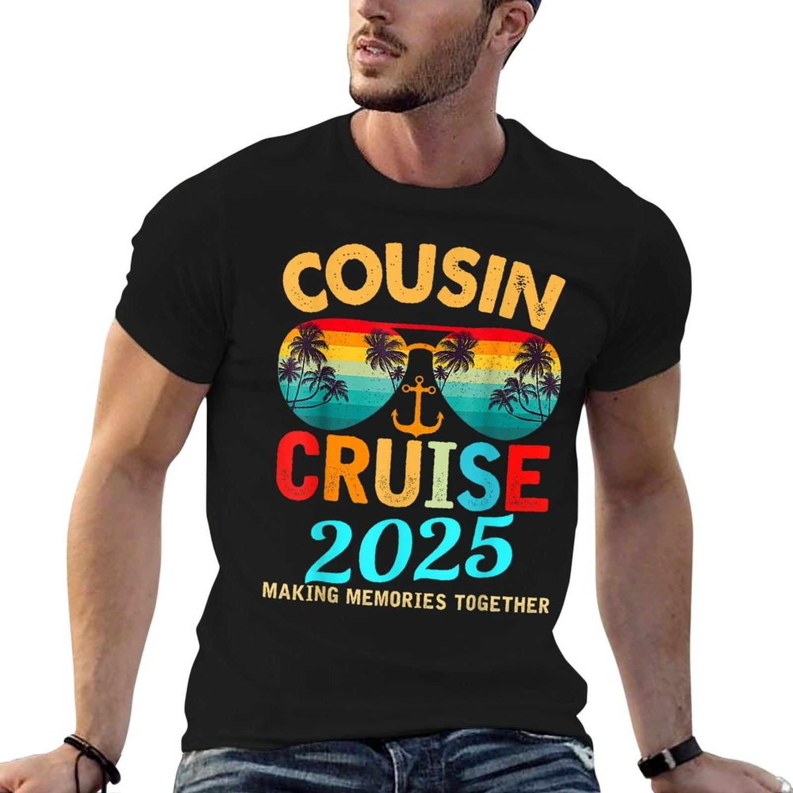 Cousin Cruise 2025 Making Memories Together  Wrinkle-resistant T-Shirt