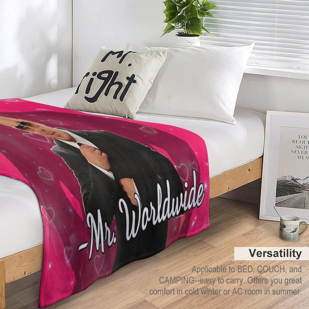 Mr Worldwide Pitbull Valentine Velvety-soft Throw Blanket