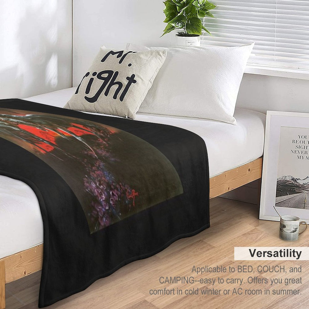 Dark Horses Durable Throw Blanket