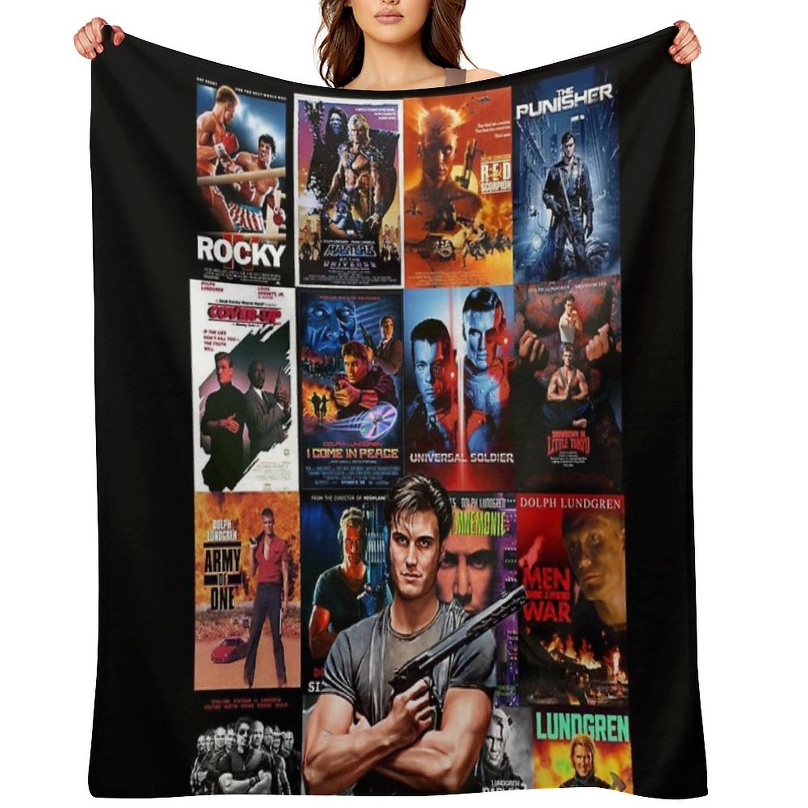 Cinema of Dolph Machine-washable Throw Blanket