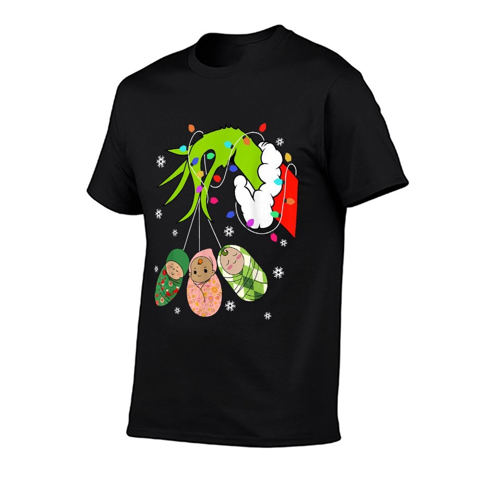 Labor And Delivery Nurse Merry Christmas Xmas Lights Holiday  Graphic-printed T-Shirt