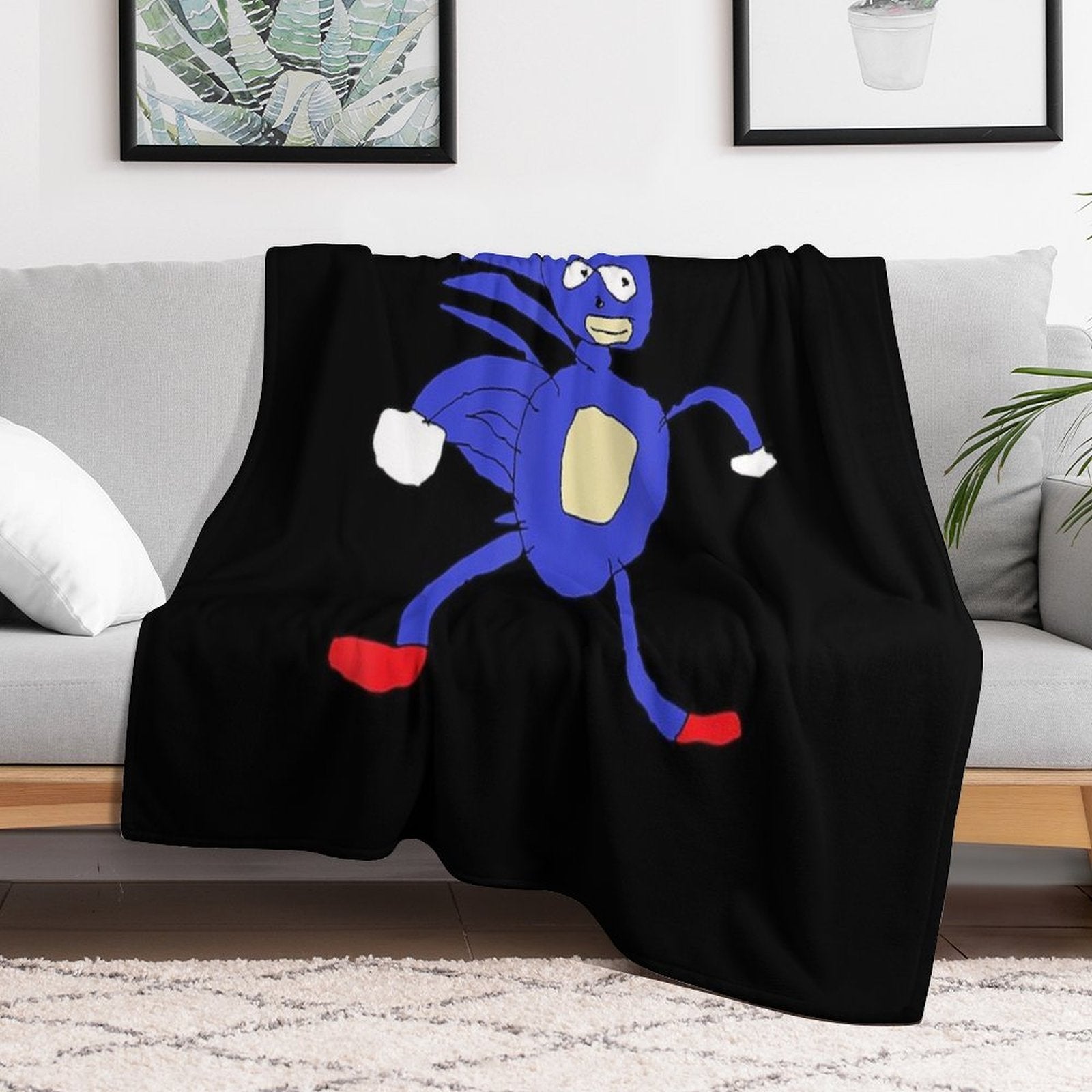 Sanic Hegehog Gotta Go Fast Sanik Paint Lightweight Throw Blanket
