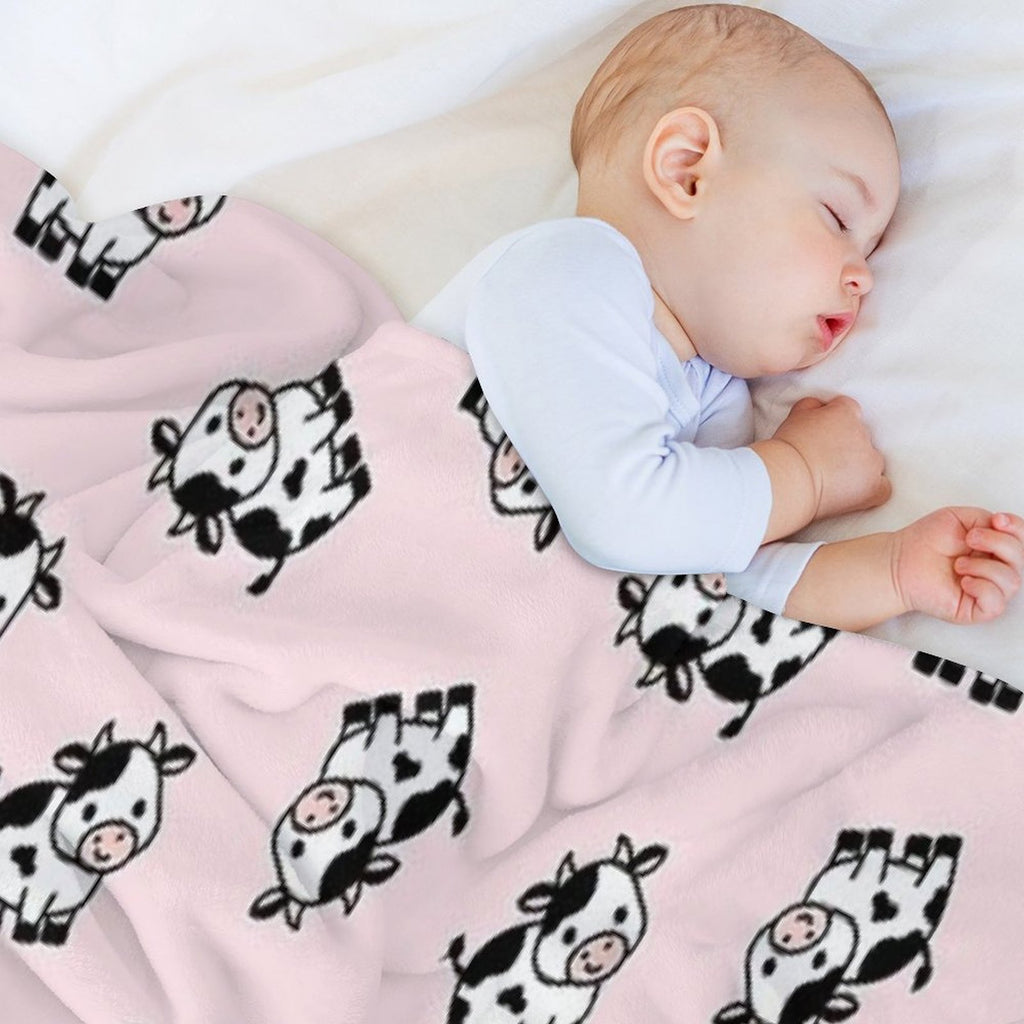 Cow Machine-washable Throw Blanket