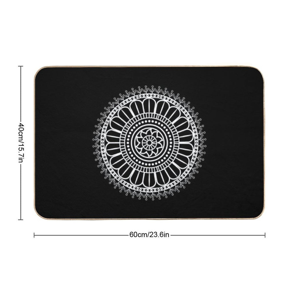 Bohemian Mandala Art.  Slip-Resistant Bath Mat