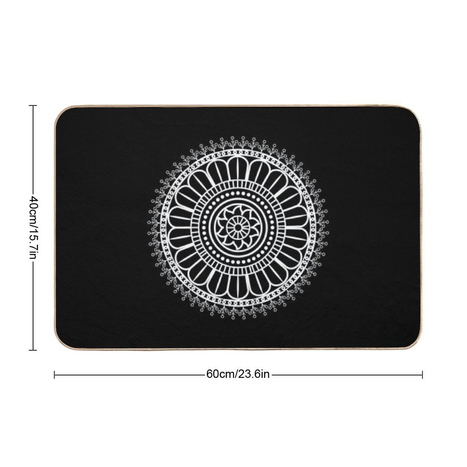 Bohemian Mandala Art.  Slip-Resistant Bath Mat