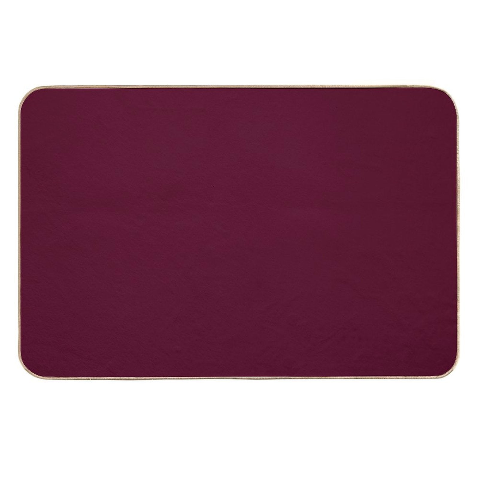 Burgundy Solid.  Dirt-Trapping Bath Mat