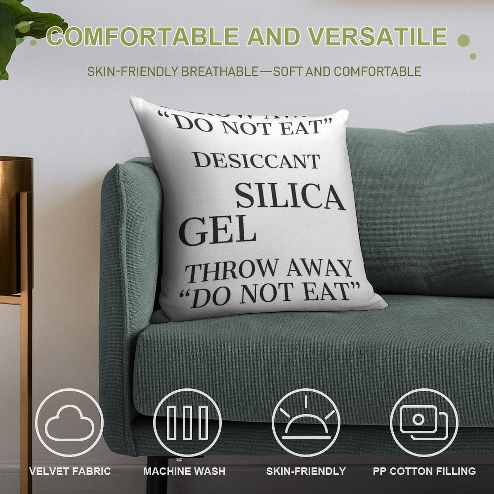 Silica Gels Soft Warmth Comfort Throw Pillow