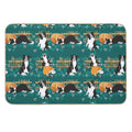 Border Collie Playing with Sheep  Non-Slip Bath Mat