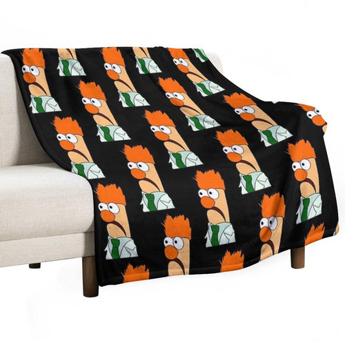 Beaker Comic Portrait (version 23 -  No Background) Easy Care Throw Blanket
