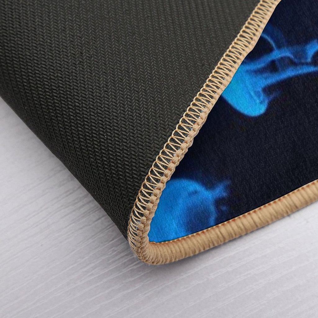 Blue Jellyfish Swimming  Eco-Friendly Bath Mat