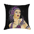 FLAPPER  Vintage 1930 Art Deco Print Soft Durable Construction Throw Pillow