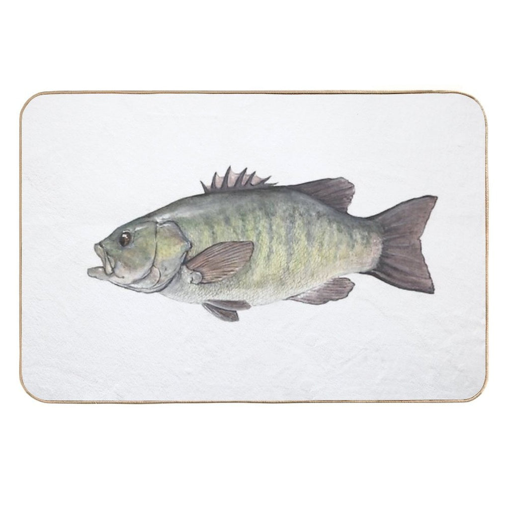 Smallmouth Bass  Easy To Clean Bath Mat