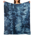 Blue Tie Dye Durable Throw Blanket