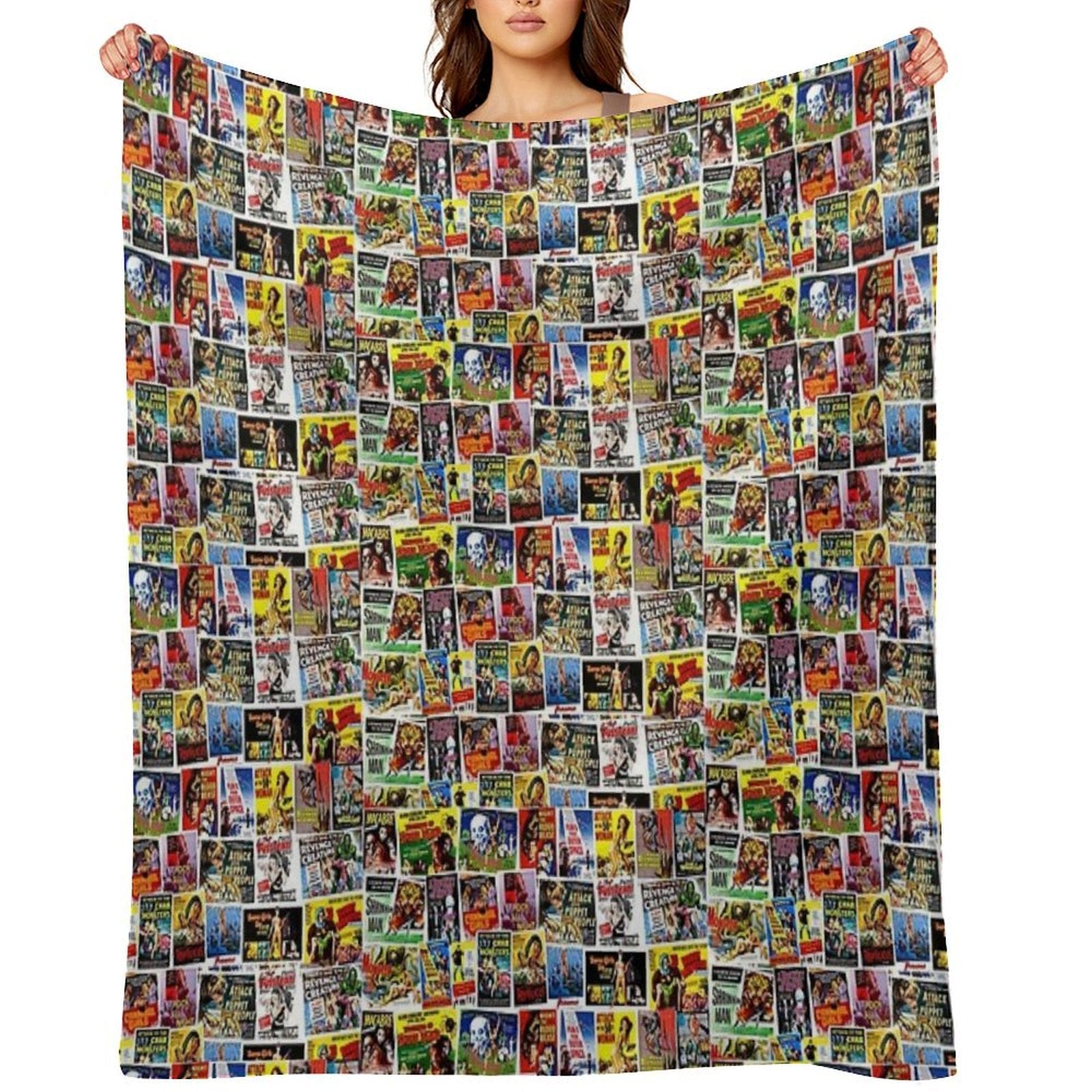 Horror Movies Wrinkle-free Throw Blanket
