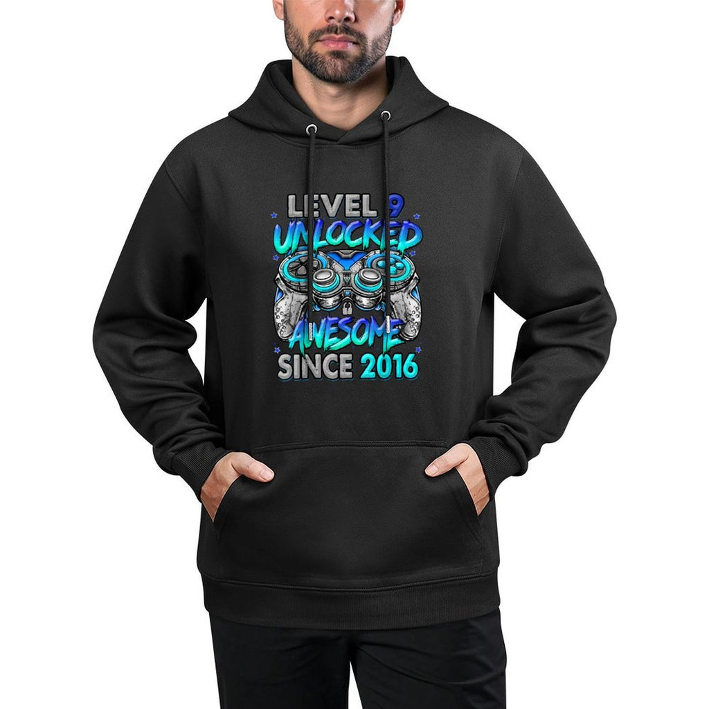 Level 9 Unlocked Awesome Since 2016 9th Birthday Gaming Customizable Surface Hoodie