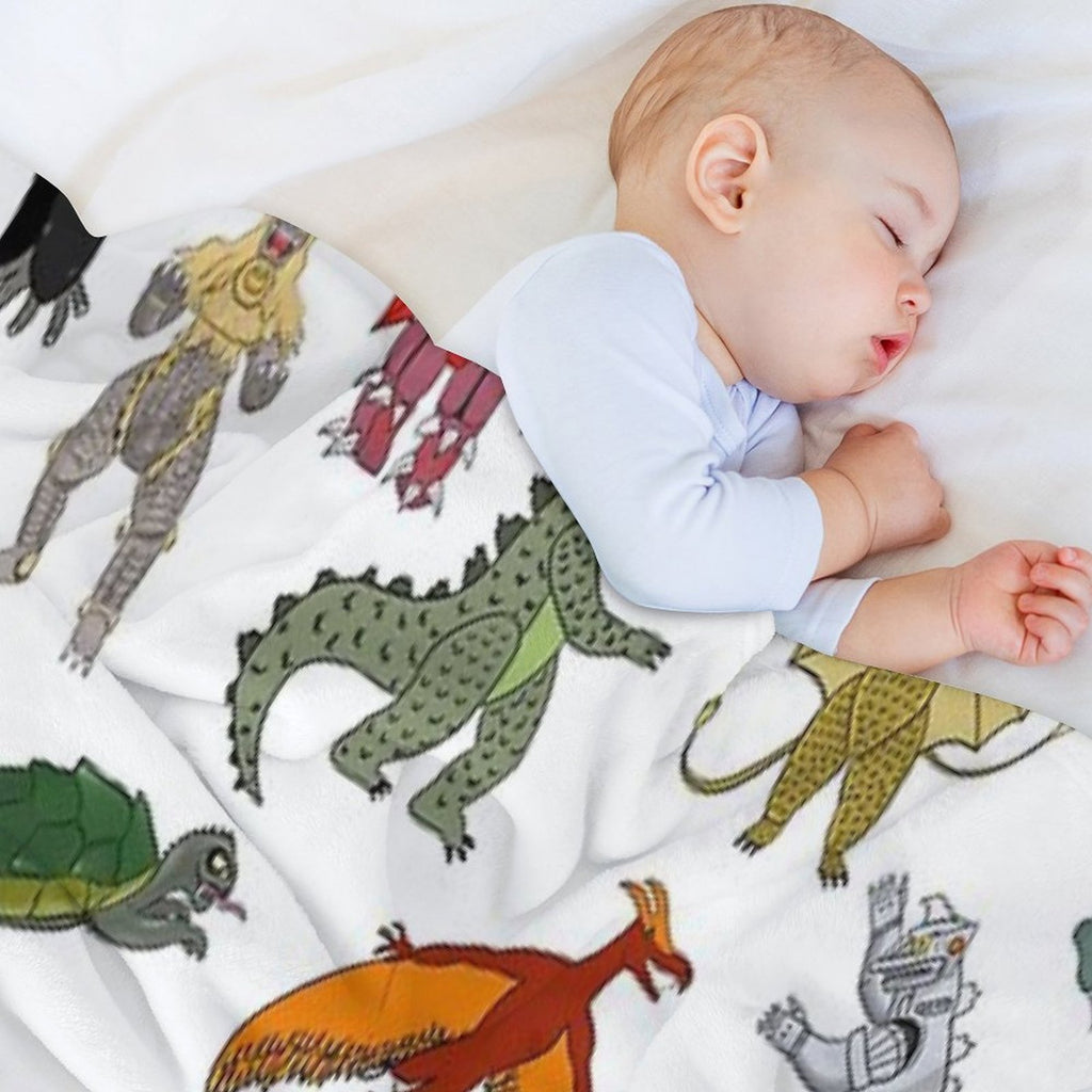 Colorful Kaiju Durable Throw Blanket