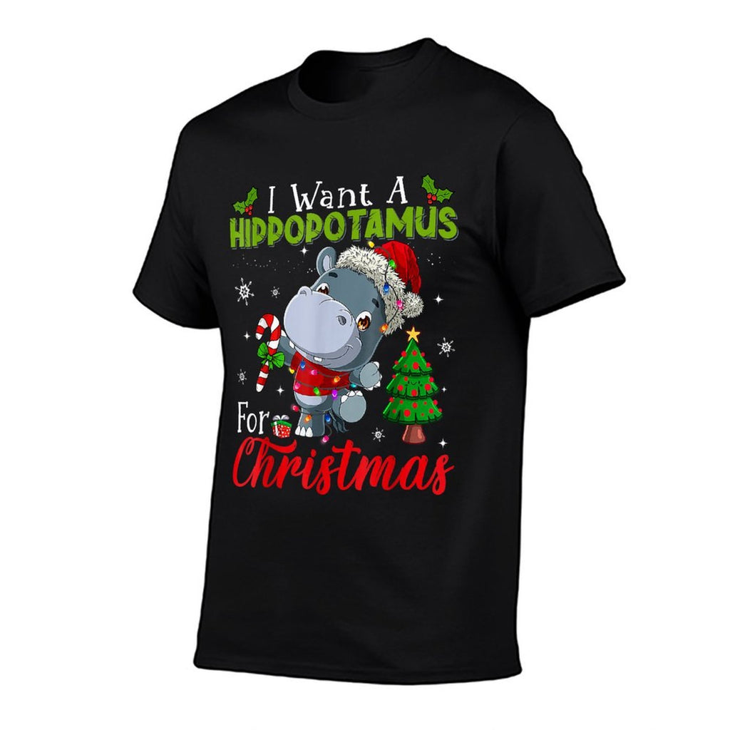I Want A Hippopotamus For Christmas Hippo Candy Santa  Breathable T-Shirt