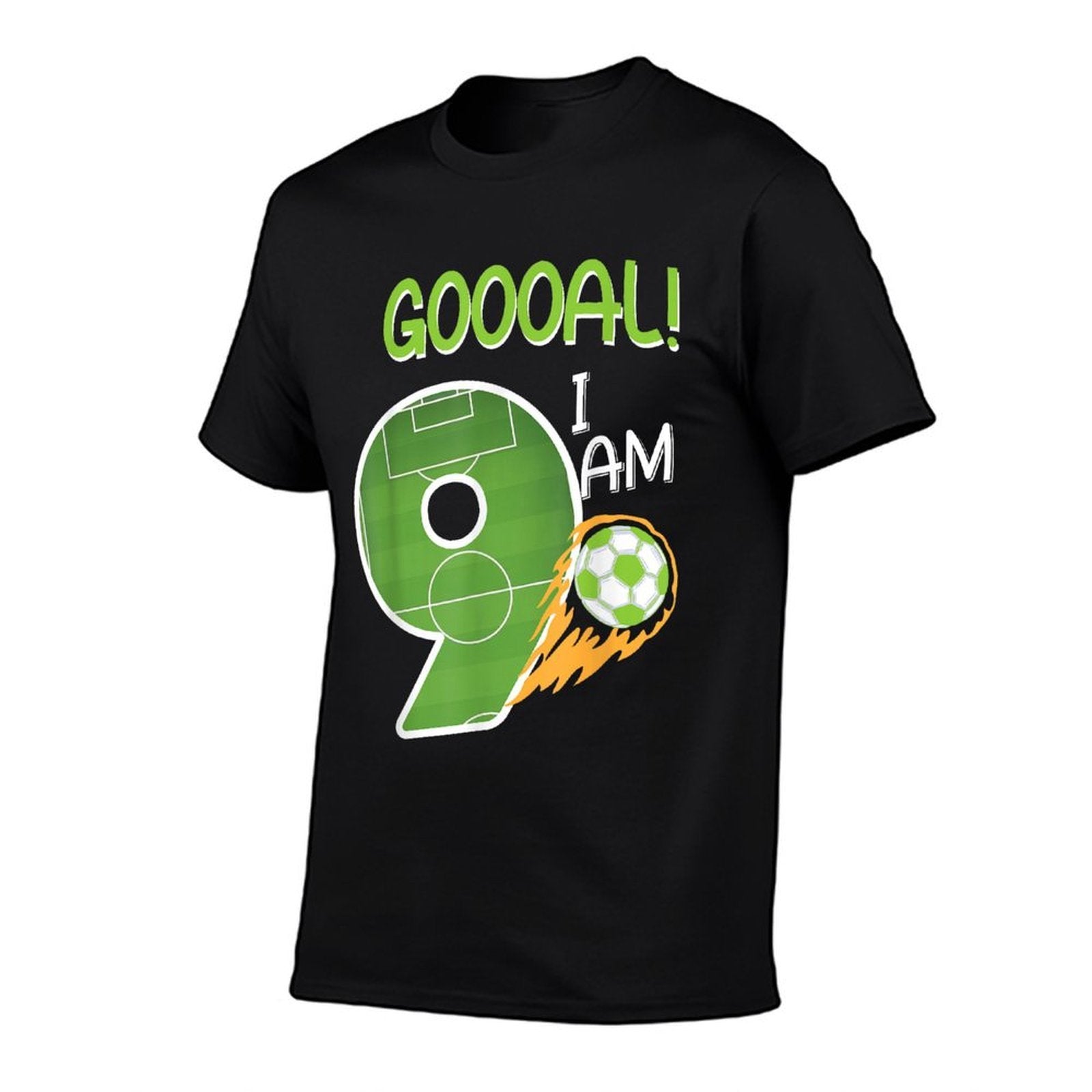 Soccer I'm 9 Years Old Boy Birthday  Fade-proof Color T-Shirt