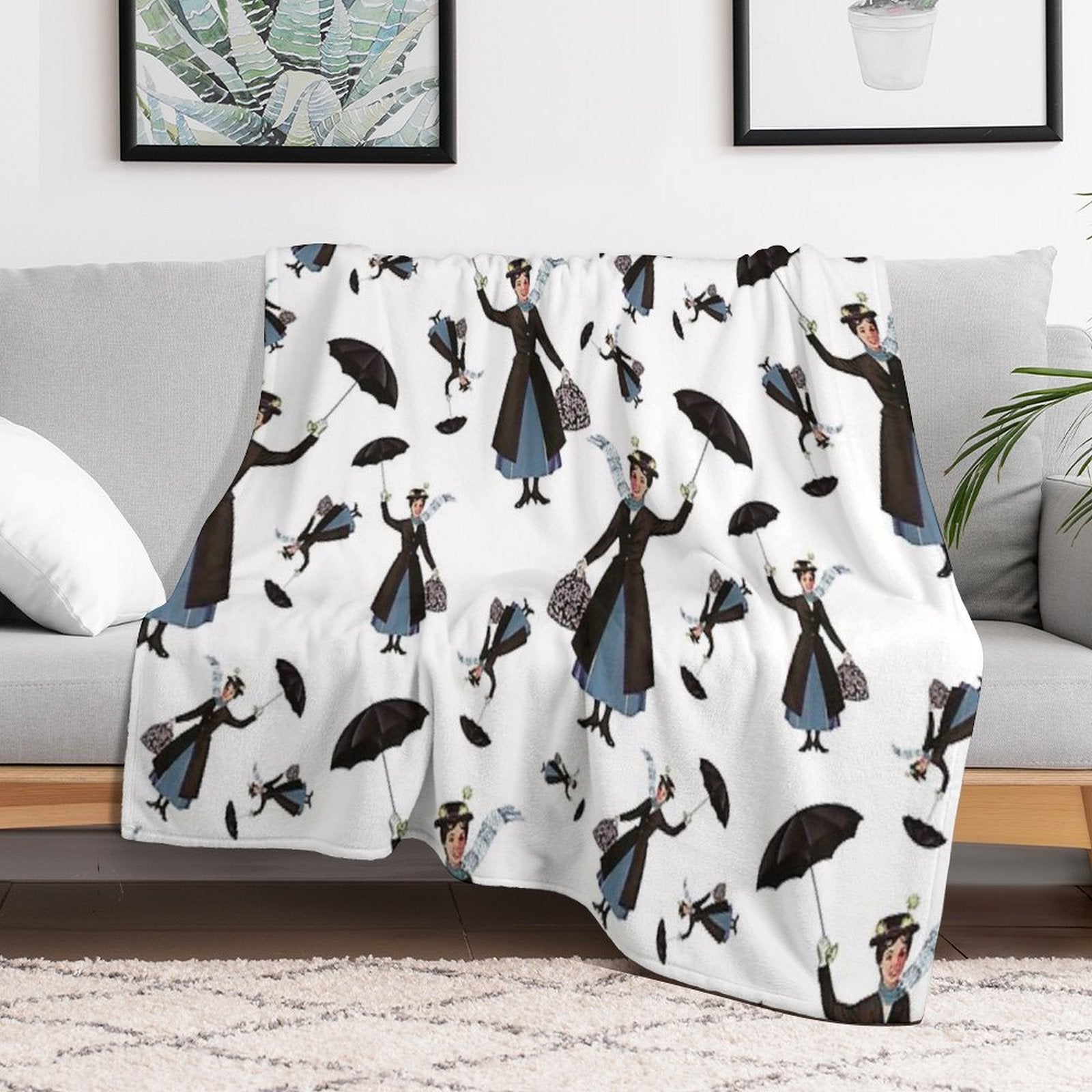 Mary Poppins Vintage (XX) Travel-friendly Throw Blanket