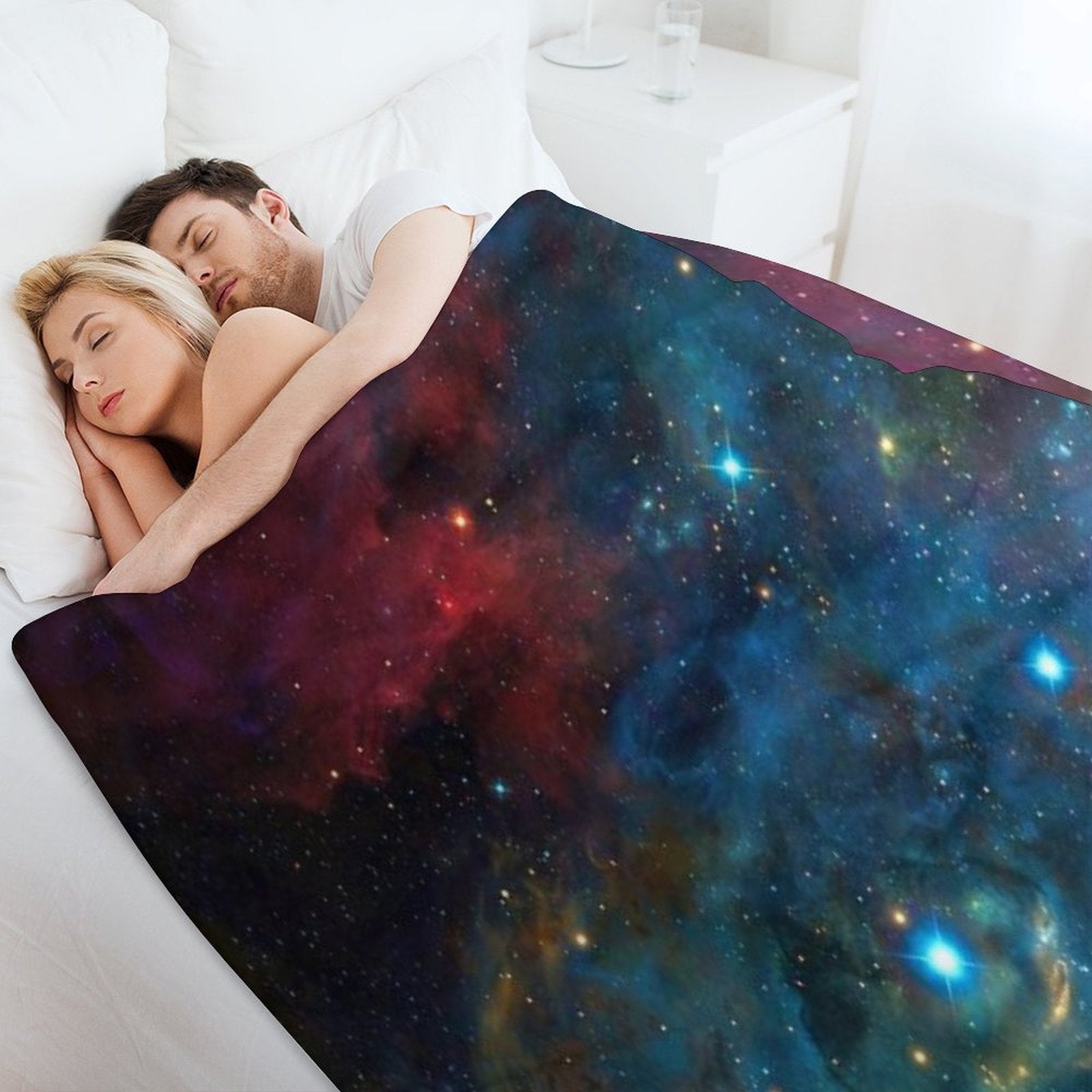 Galaxy Design Plush Throw Blanket