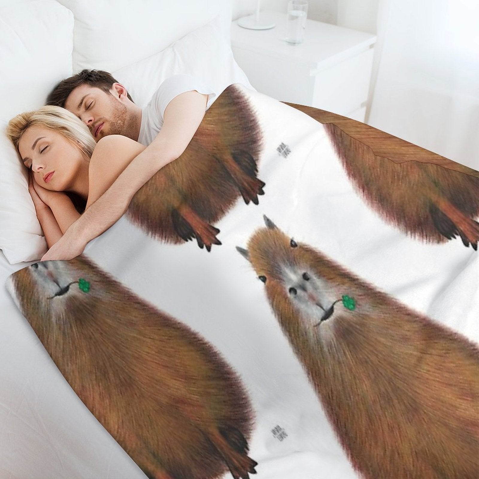 Capybara High Quality, Hand Made Illustration Comfort Throw Blanket