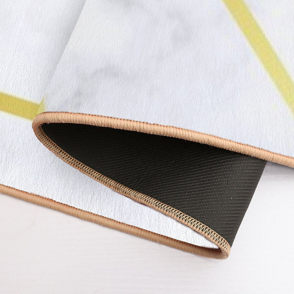 Gold Marble on White  Easy To Clean Bath Mat