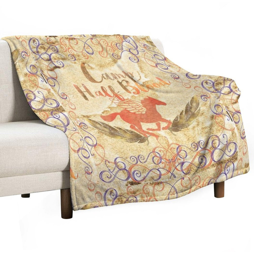 Camp Half Blood on Gold V2 Quick-dry Throw Blanket