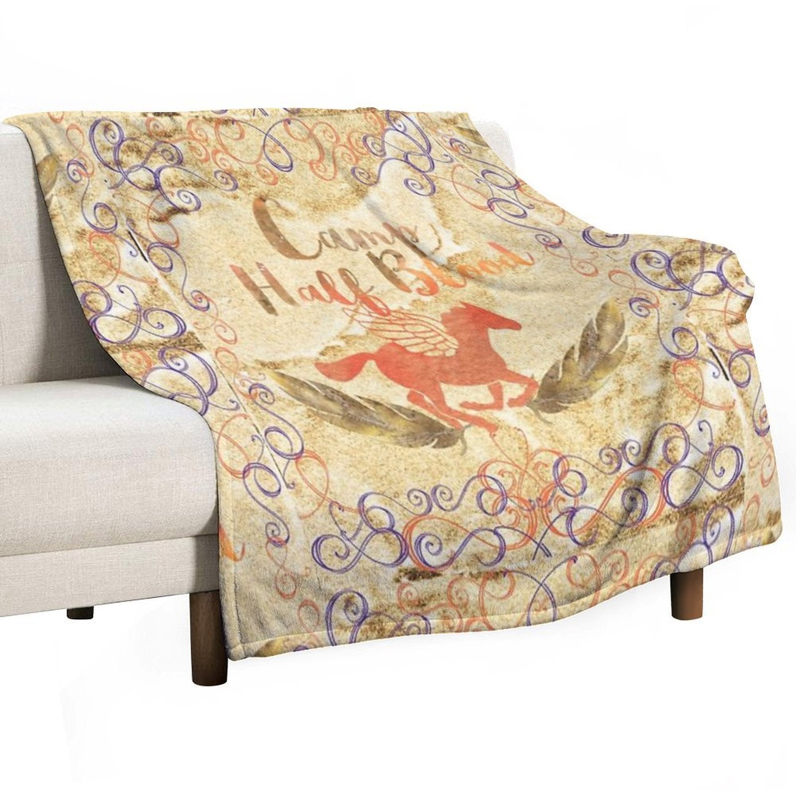 Camp Half Blood on Gold V2 Quick-dry Throw Blanket